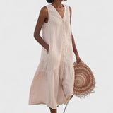 Veranika | Comfortable Dress – Khaki | The Bellemont Sisters Australia