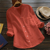 Jessica | Women Relaxed Fit Button Shirt Blouse – Red | The Bellemont Sisters Australia