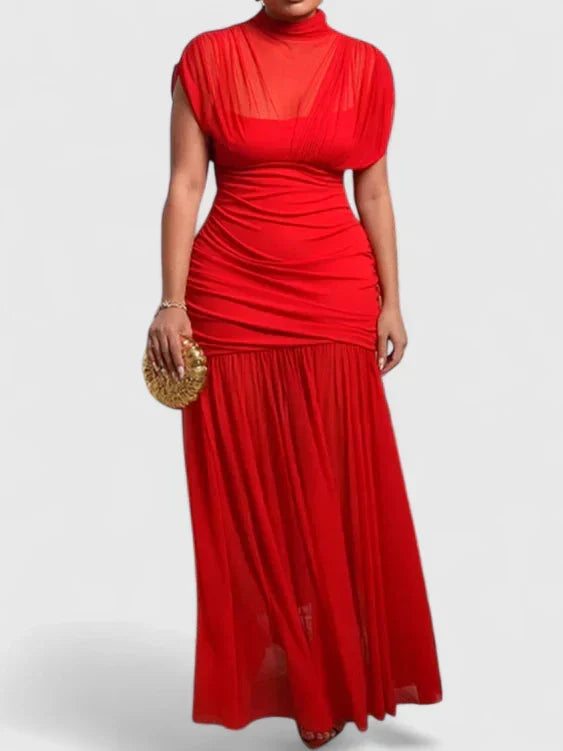 Elyzhera | Elegant Dress – Red | The Bellemont Sisters Australia