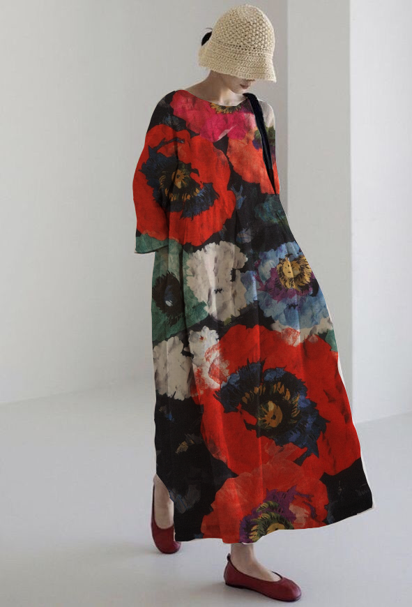 Rosa floral summer dress – Red | The Bellemont Sisters Australia