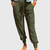 Feli - Leo Pants With Wide Legs – Green | The Bellemont Sisters Australia