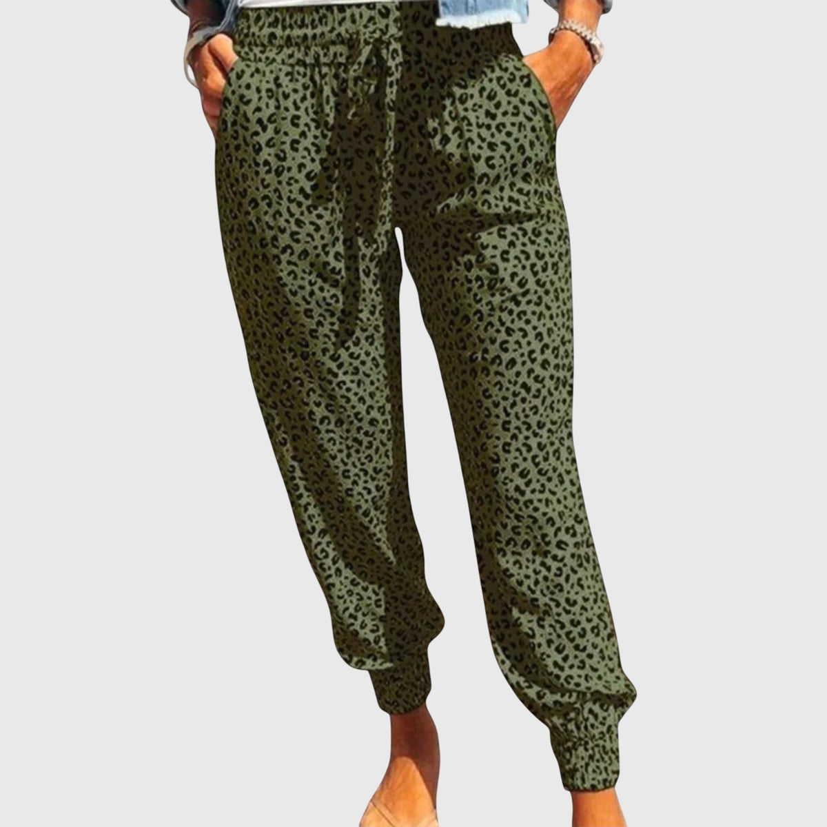 Feli - Leo Pants With Wide Legs – Green | The Bellemont Sisters Australia