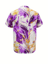 Mildred™ Marble Print Short Sleeve Shirt | The Bellemont Sisters Australia