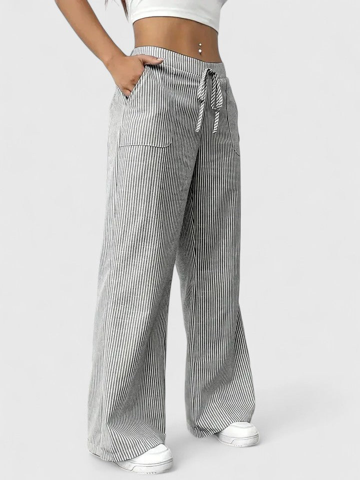 Tatienne | Elegant Pants – Gray | The Bellemont Sisters Australia