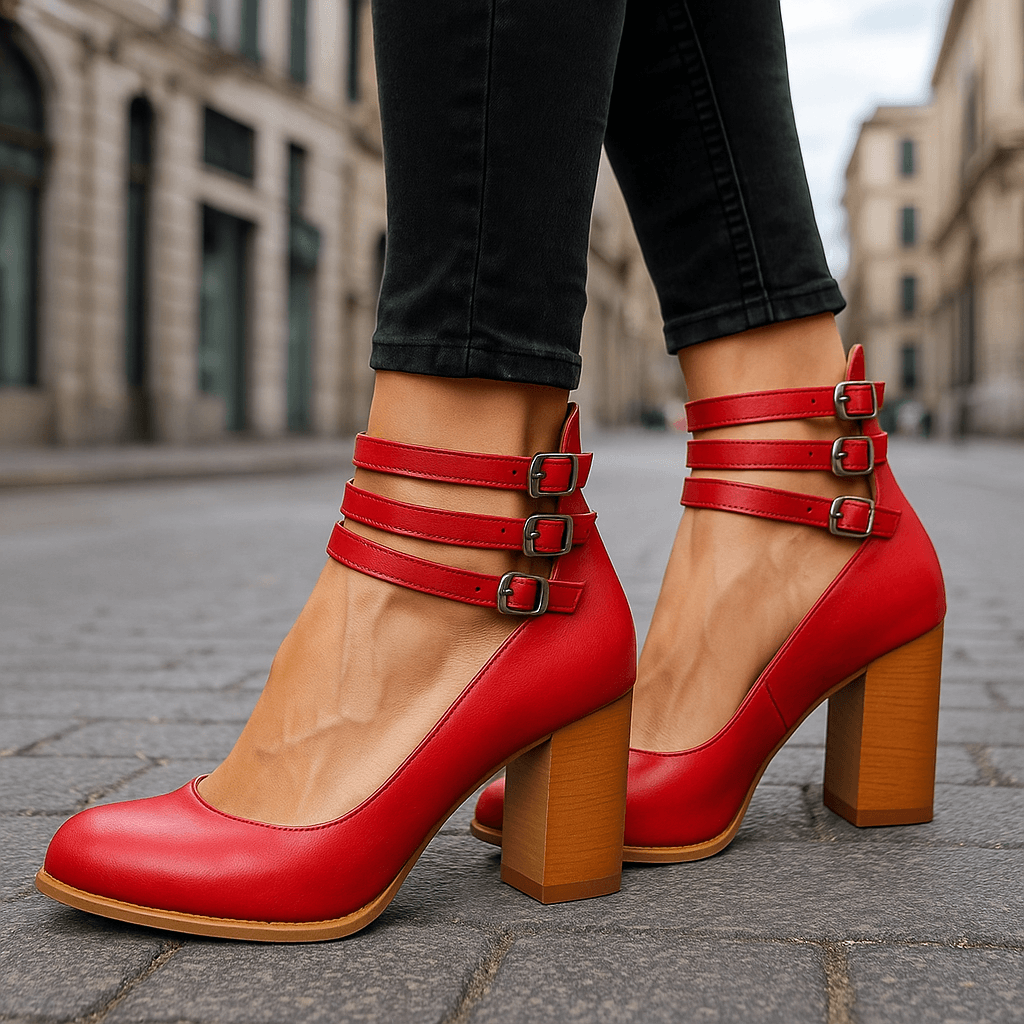 Elena - Charm Heels – Red | The Bellemont Sisters Australia