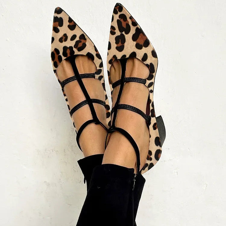 Bridget - Heeled Shoes with Leopard Strap – Leopard | The Bellemont Sisters Australia
