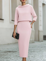 Brooks | Set with Boat Neckline – Pink | The Bellemont Sisters Australia