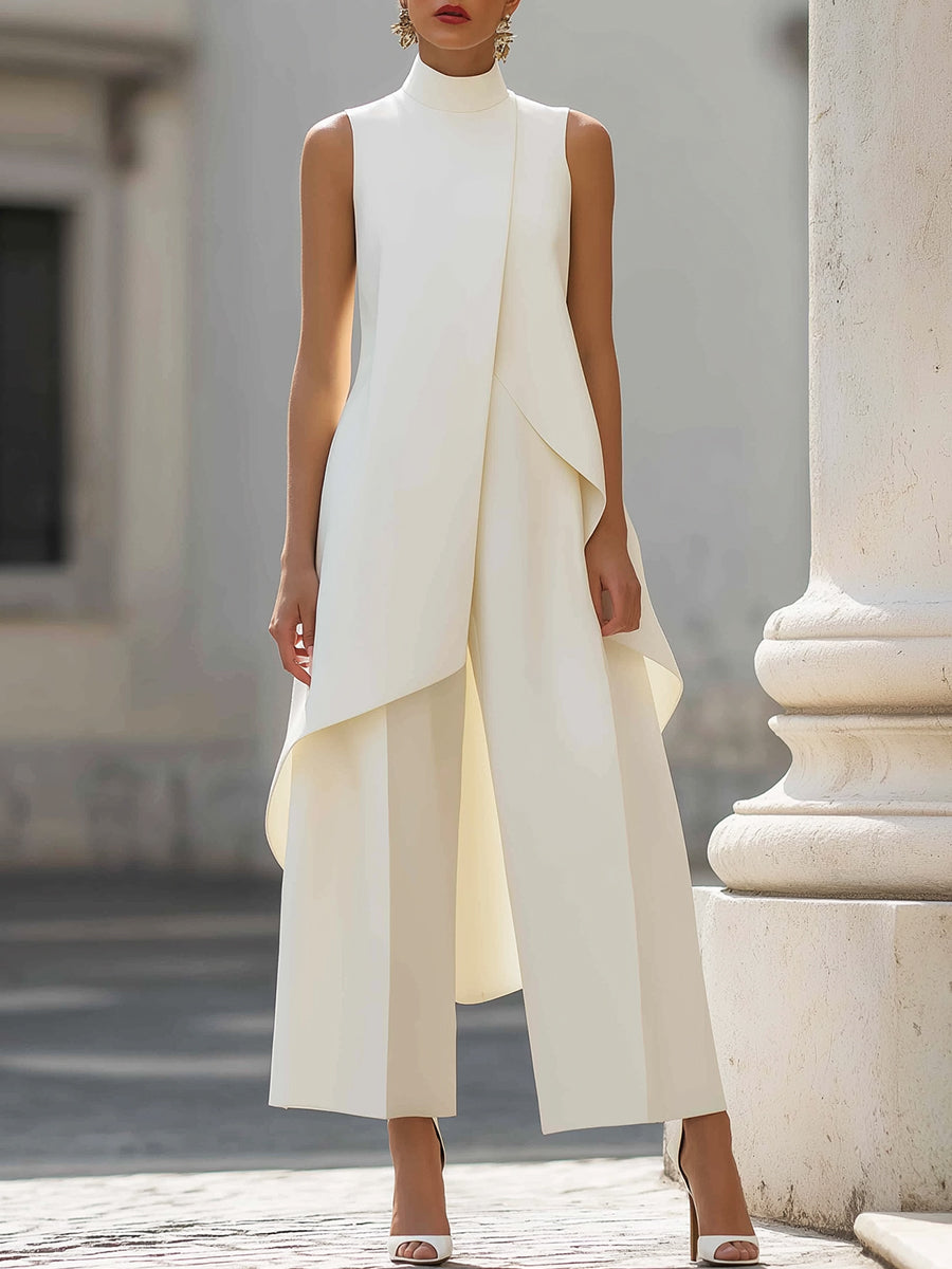 Camara™ | Elegant Formal Occasion Pant Set – White | The Bellemont Sisters Australia