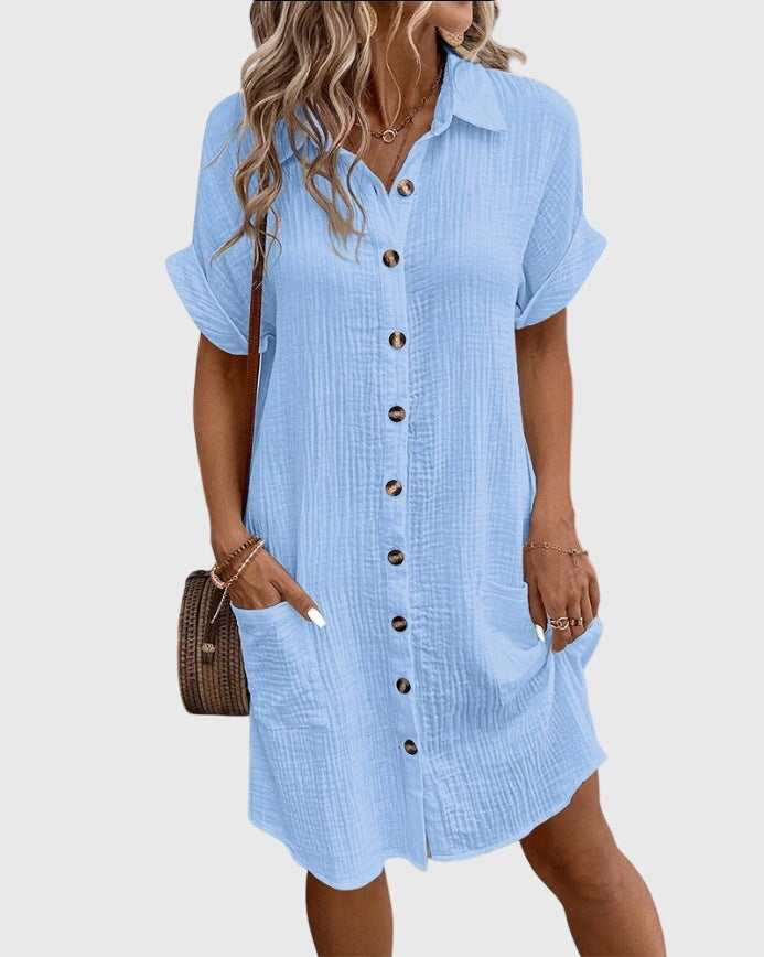 Caroline | Comfortable Dress – Light Blue | The Bellemont Sisters Australia