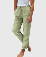 Margaret | Elegant Women's Pants – Green | The Bellemont Sisters Australia