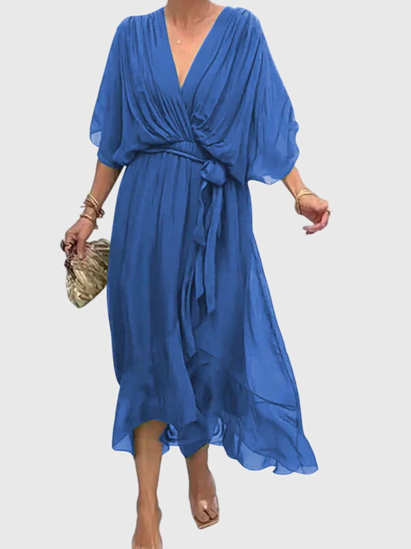 Bethany | Elegant Dress – Navy Blue | The Bellemont Sisters Australia