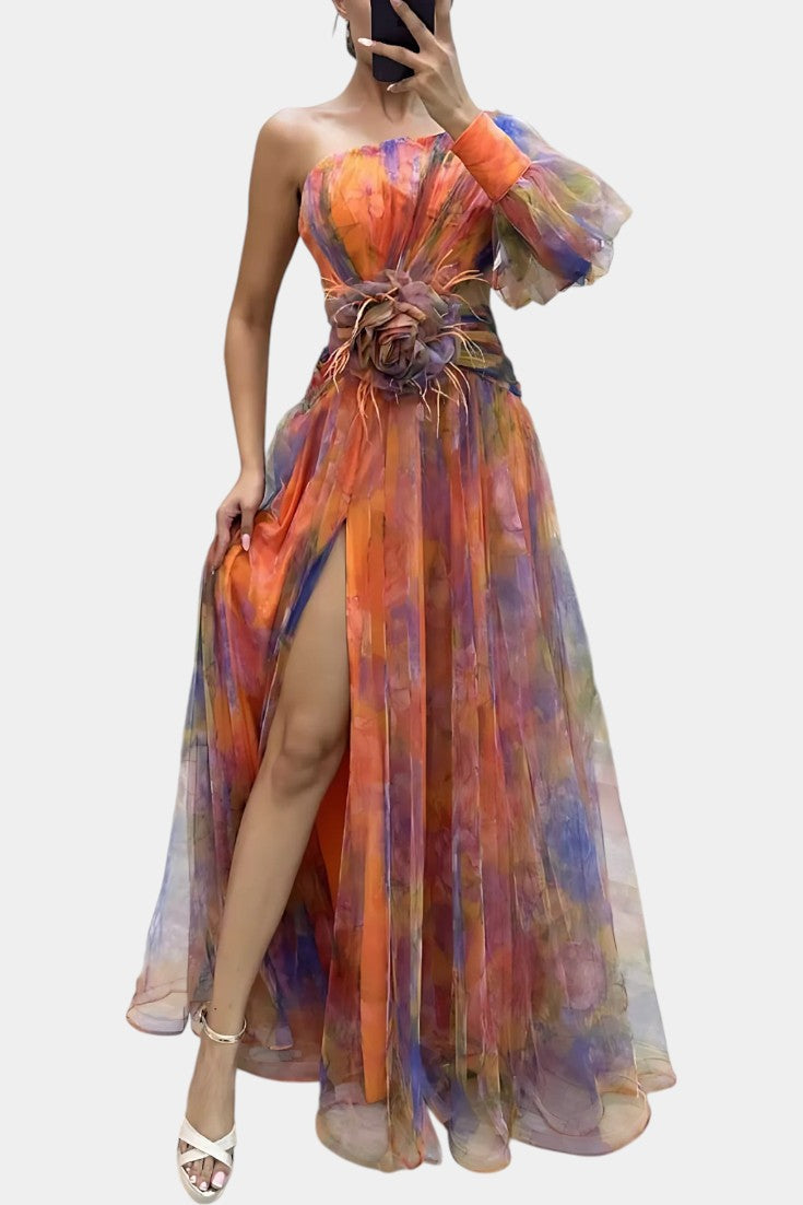 Danyzhel | Elegant Maxi Dress – Orange | The Bellemont Sisters Australia