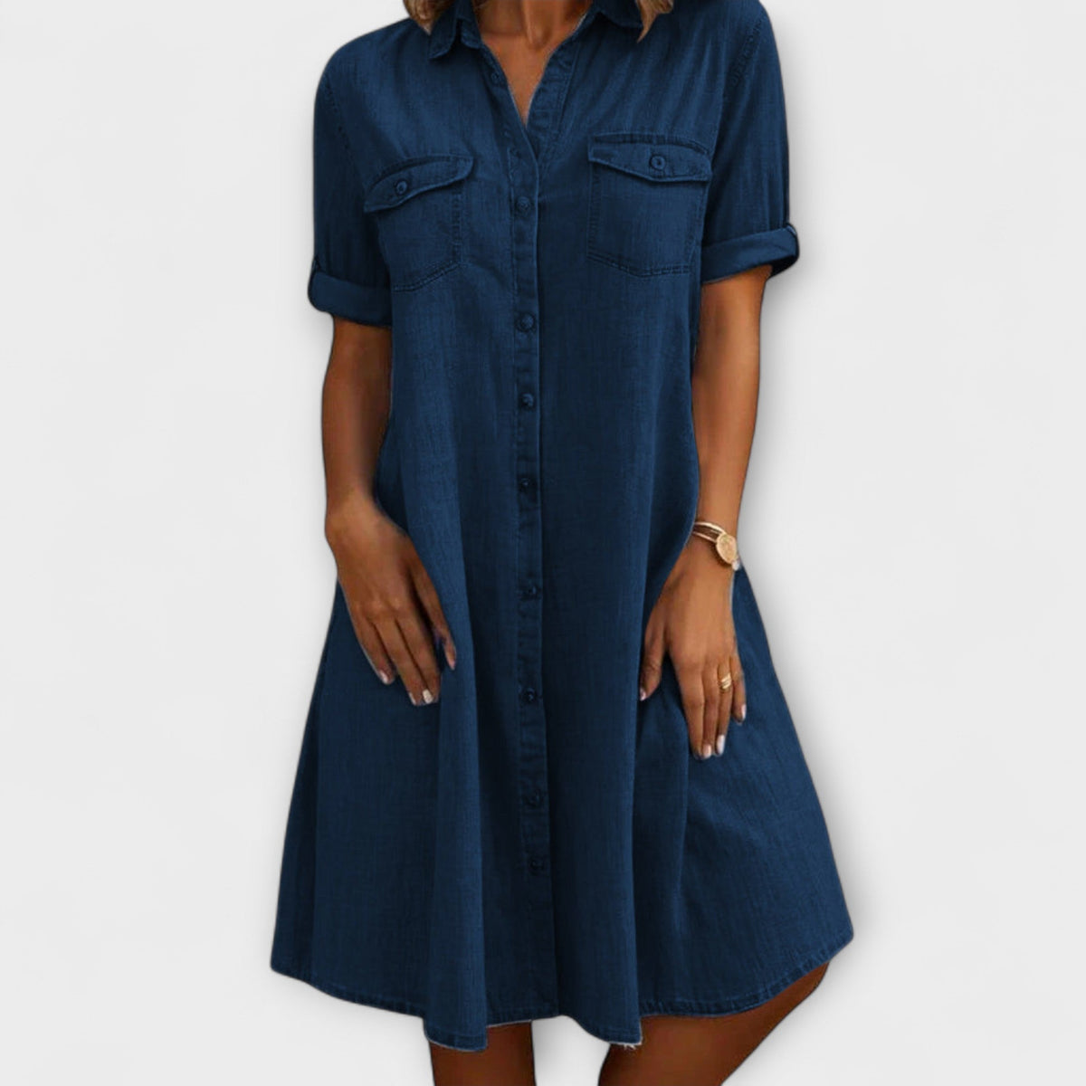 Jennie | Elegant Dress – Navy Blue | The Bellemont Sisters Australia