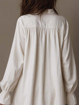 Retro-style Lace Irregular Hem Long-sleeved Mini Dress | The Bellemont Sisters Australia