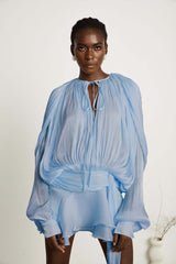 Elodie - Puff Sleeve Set – Blue | The Bellemont Sisters Australia
