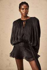Elodie - Puff Sleeve Set – Black | The Bellemont Sisters Australia