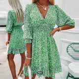 Keely | Elegant Floral Dress – Gree | The Bellemont Sisters Australia