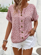 Katie | Women Summer Short Sleeve Button Top | The Bellemont Sisters Australia