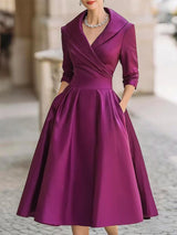 Emy™ Elegant Casual Dress – Purple | The Bellemont Sisters Australia