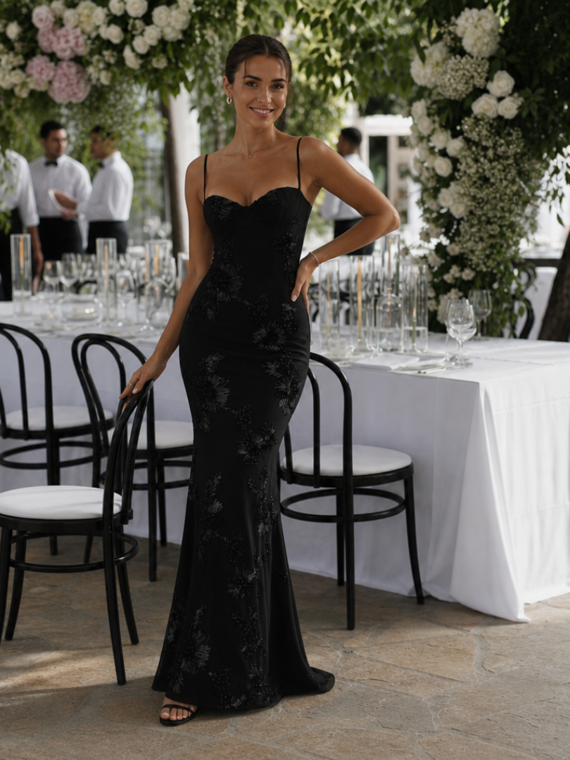 Danica | Spaghetti Strap Corset Bodice Maxi Dress | The Bellemont Sisters Australia