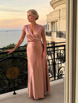 Samouse | Cap Sleeve Wrap Bodice Maxi Dress | The Bellemont Sisters Australia