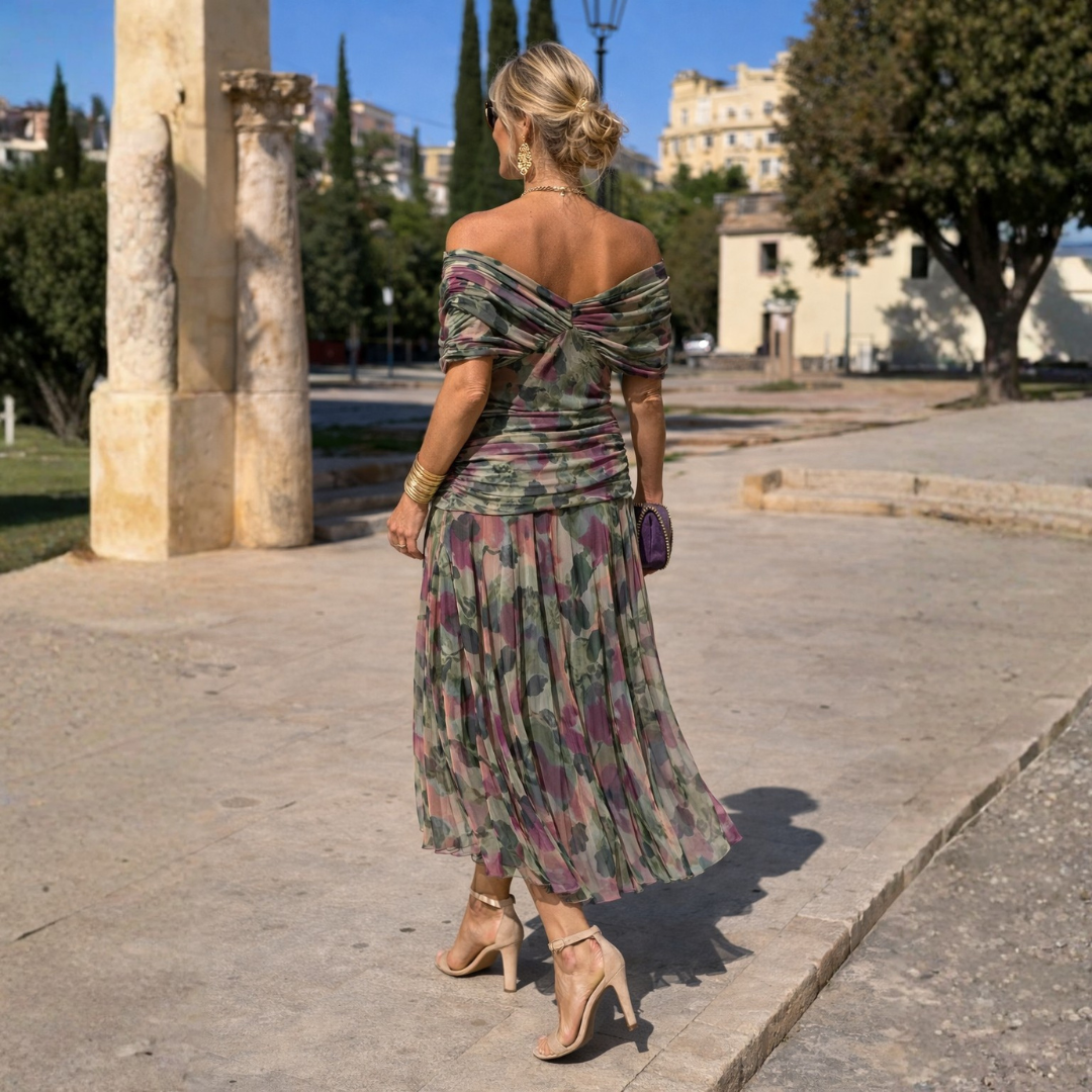 MIKAELA | Off Shoulder Maxi Dress | The Bellemont Sisters Australia