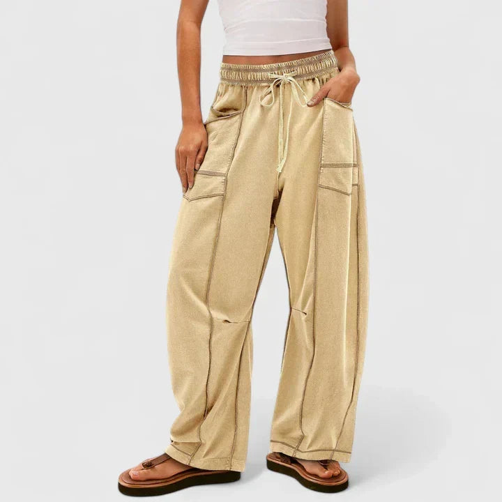 Camrynnne | Comfortable Pants – Khaki | The Bellemont Sisters Australia
