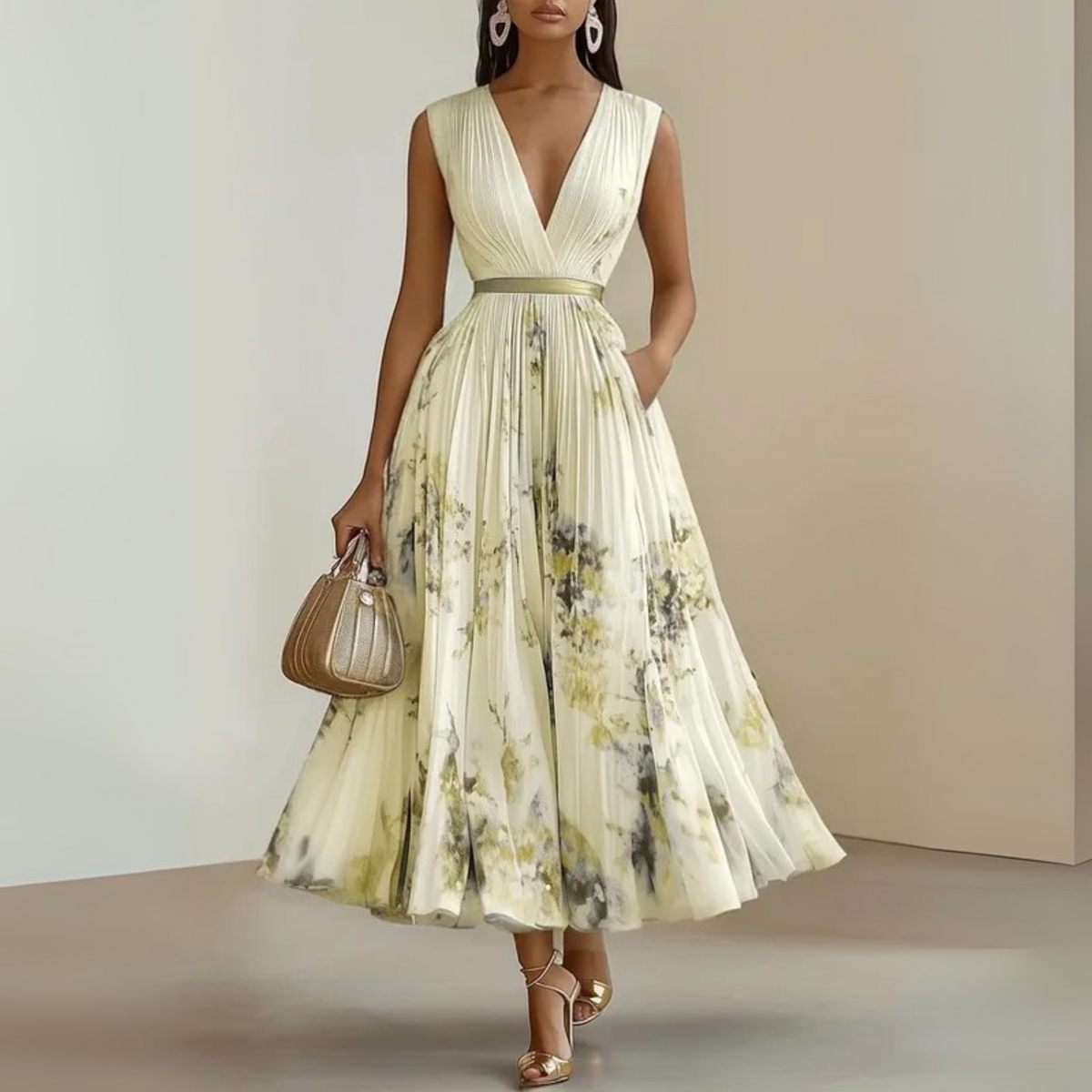 Emma | Women’s Flowy Sleeveless Summer Maxi Dress – Yellow | The Bellemont Sisters Australia