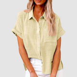 Carol™ Elegant Casual Blouse – Beige | The Bellemont Sisters Australia