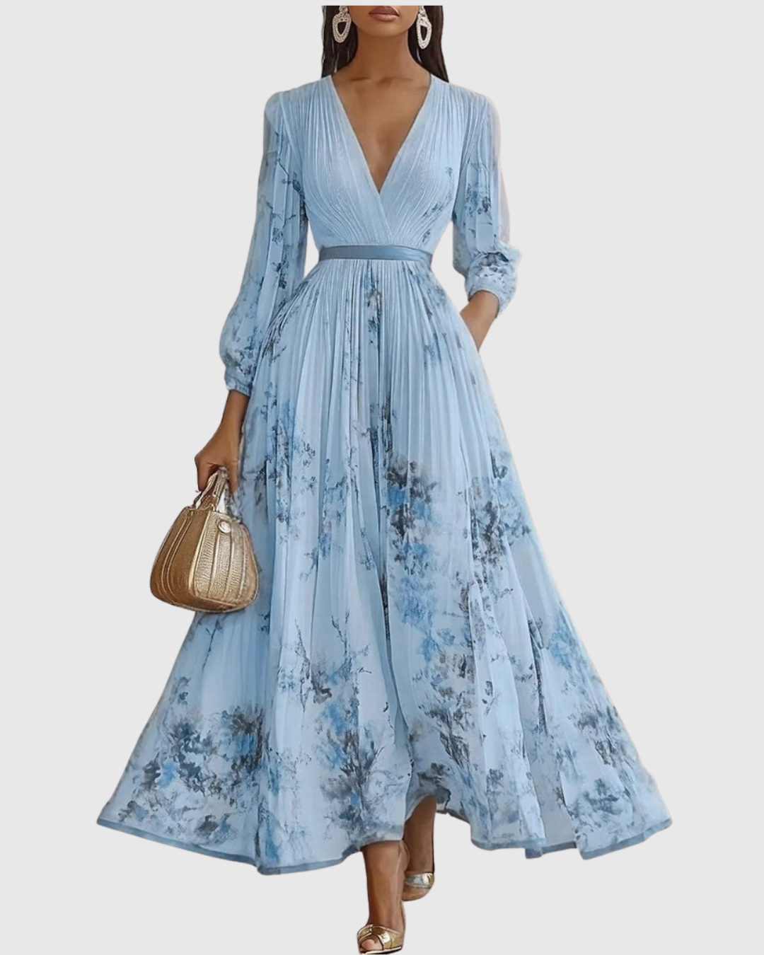 Rowella | Elegant Pleated Maxi Dress | The Bellemont Sisters Australia