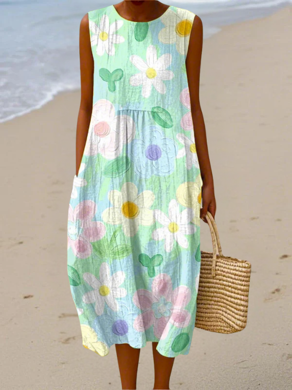 Erin™ Pastel Blossom Midi Dress – Multicolor | The Bellemont Sisters Australia