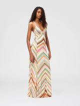 Mariana | Multicolor Knit V-Neck Maxi Dress – Multicolor | The Bellemont Sisters Australia