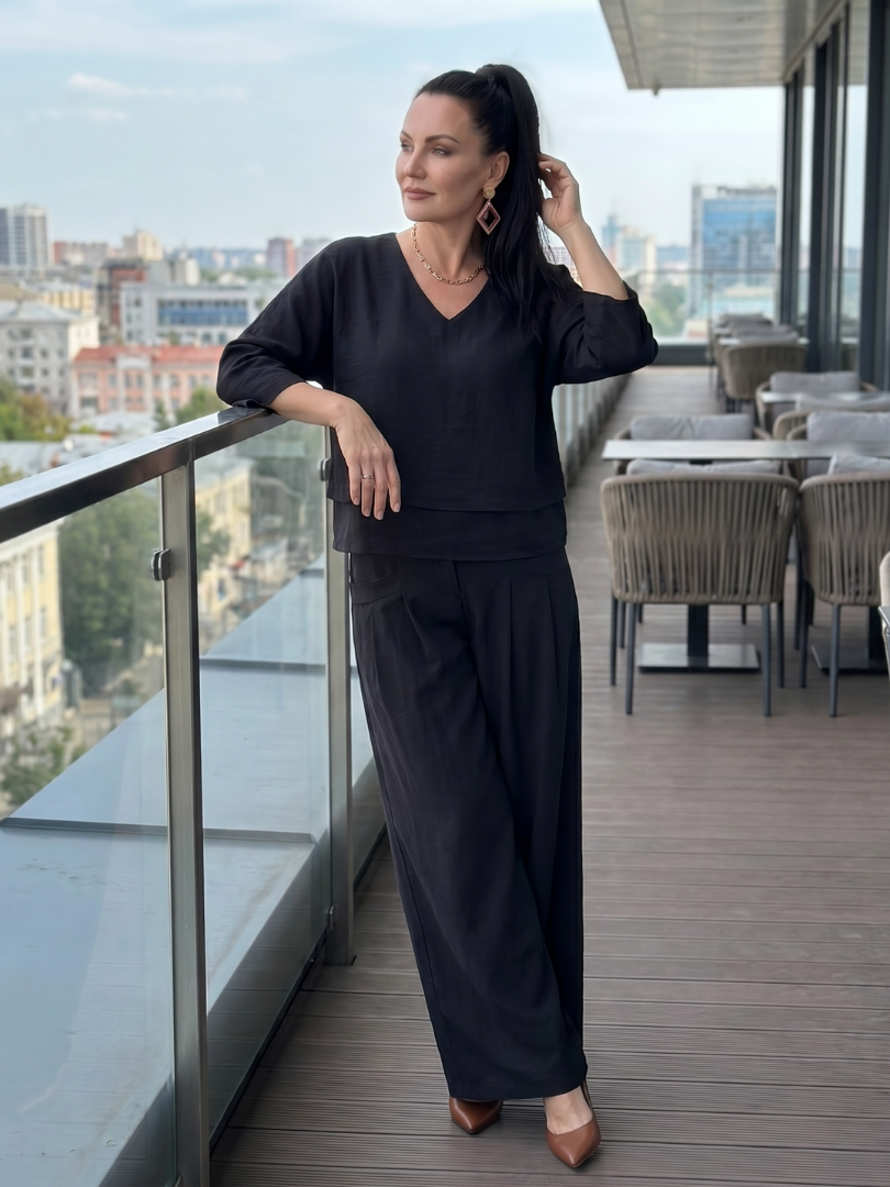 River | Layered Top Wide Leg Set | The Bellemont Sisters Australia
