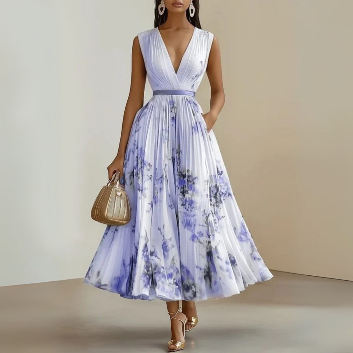 Emma | Women’s Flowy Sleeveless Summer Maxi Dress – Purple | The Bellemont Sisters Australia
