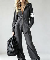 Beatrice™ Retro Jumpsuit – Grey | The Bellemont Sisters Australia