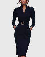Claribel | Refined Midi Dress – Black (Almost Sold Out) | The Bellemont Sisters Australia