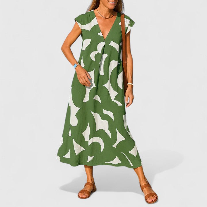 Lysandra | Sophisticated Maxi Dress – Green | The Bellemont Sisters Australia