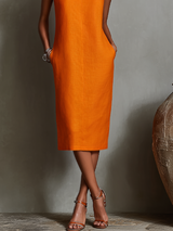 Women's Orange Shift Dress | The Bellemont Sisters Australia