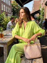 Natalia | Zip Front Blouson Top Wide Leg Set | The Bellemont Sisters Australia
