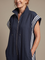 Lark | Zip Front Stripe Panel Jumpsuit | The Bellemont Sisters Australia