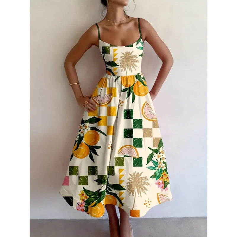 Liorabelle | Citrus Palm Midi Dress | The Bellemont Sisters Australia