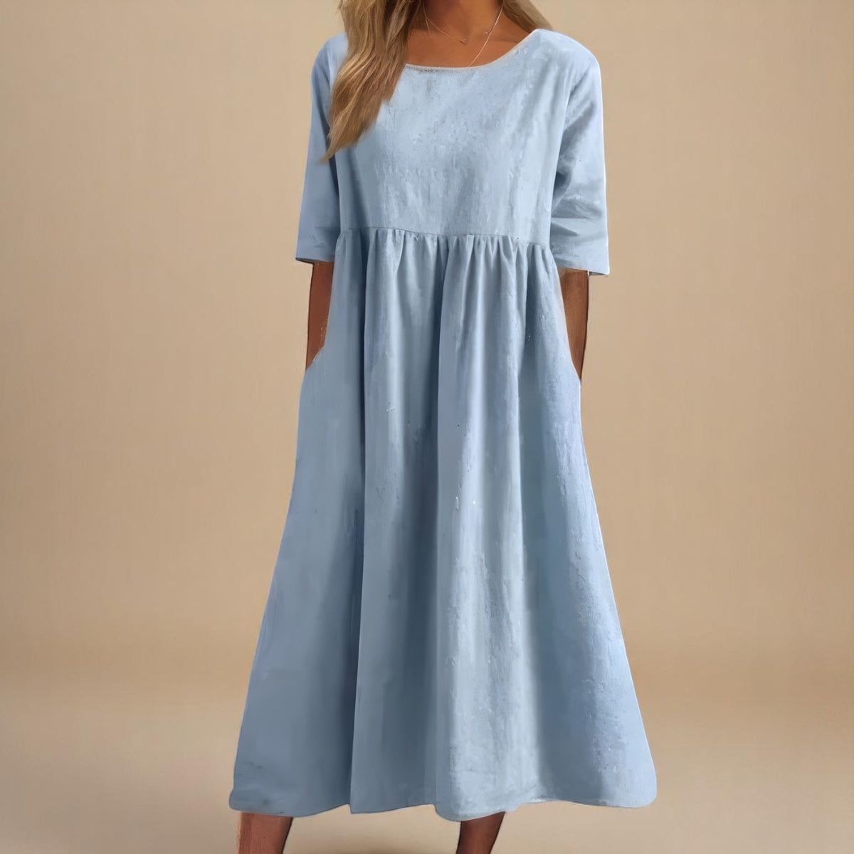 Faye | Flattering Dress – Sky Blue | The Bellemont Sisters Australia
