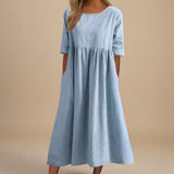 Faye | Flattering Dress – Sky Blue | The Bellemont Sisters Australia