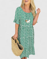 Anastasia - Comfortable Summer Dress – Green | The Bellemont Sisters Australia