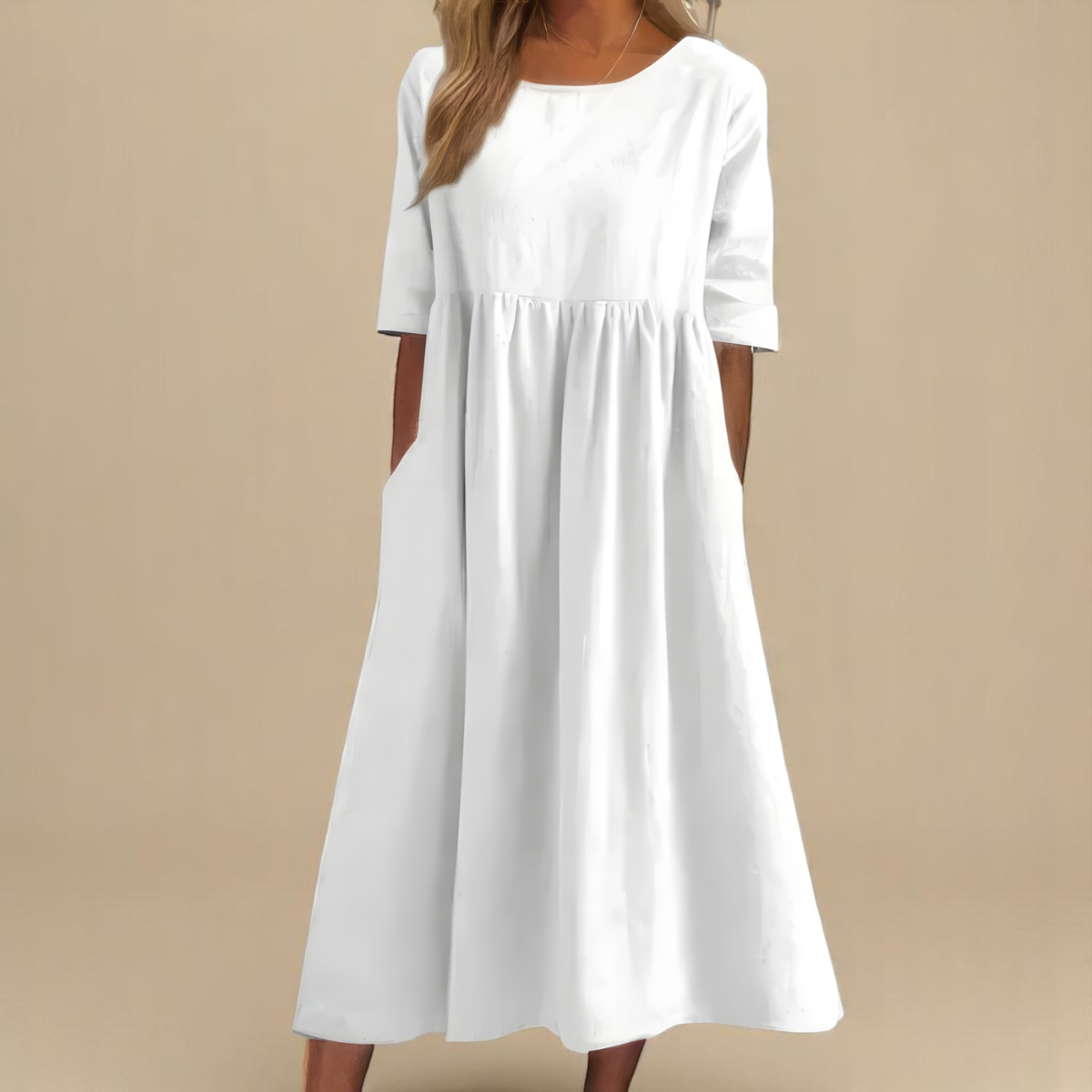 Faye | Flattering Dress – White | The Bellemont Sisters Australia