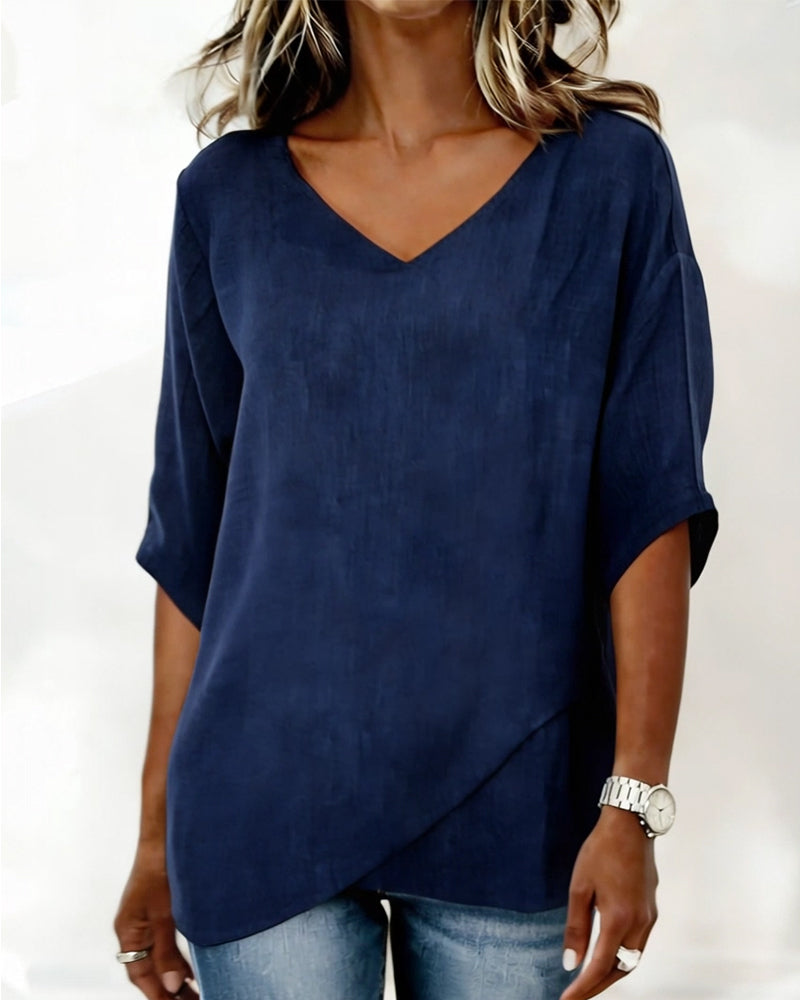 Donna | Top Irregular with V-Neck | The Bellemont Sisters Australia