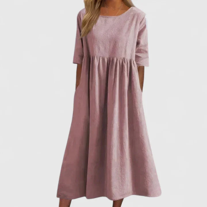 Thalyvia | Comfortable Dress – Pink | The Bellemont Sisters Australia