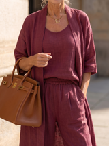 Yael | Three Piece Relaxed Top Pant Set | The Bellemont Sisters Australia