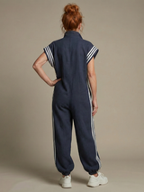 Lark | Zip Front Stripe Panel Jumpsuit | The Bellemont Sisters Australia