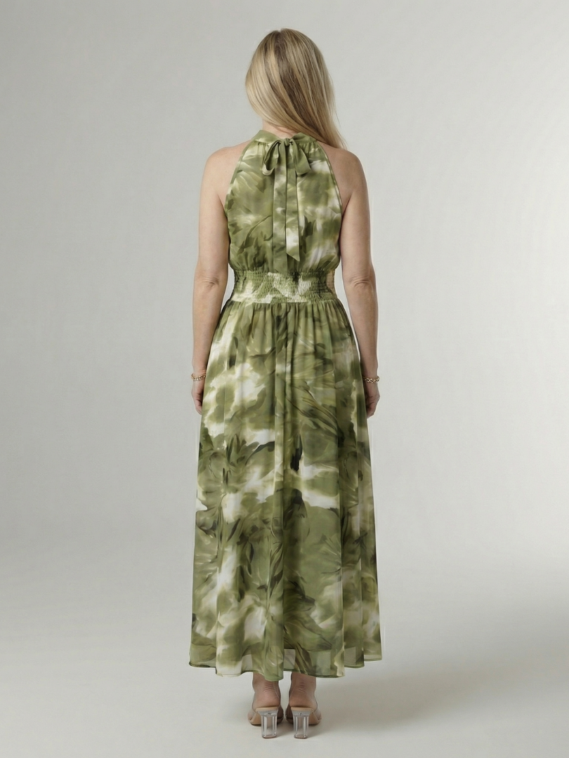 Sylin | Gathered Halter Midi Dress | The Bellemont Sisters Australia